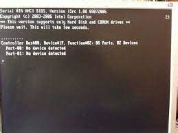 The BIOS does not detect or recognise the ATA/SATA hard drive.